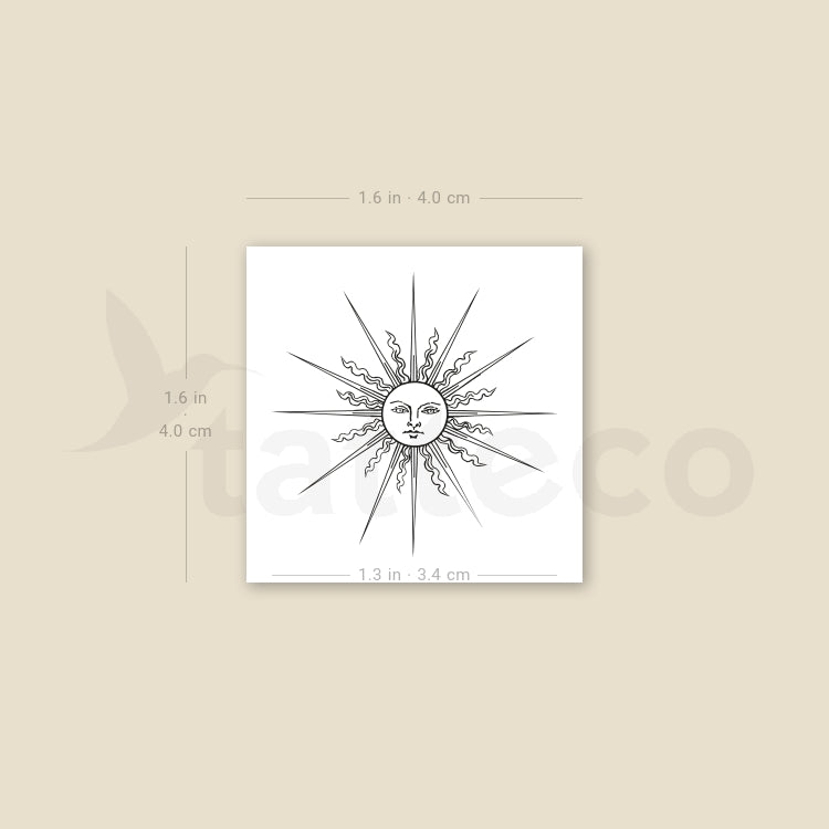 Inti Sun Temporary Tattoo - Set of 3
