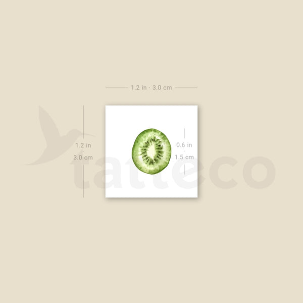 Watercolor Kiwi Temporary Tattoo - Set of 3