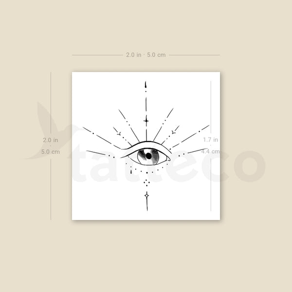 Eye Temporary Tattoo By M3.Ink - Set of 3