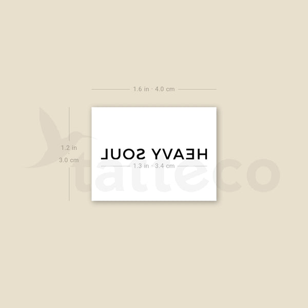 Uppercase HEAVY SOUL Temporary Tattoo - Set of 3
