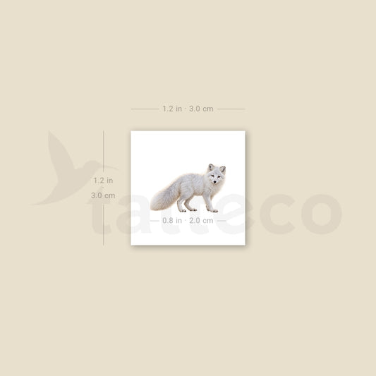 Little Arctic Fox Temporary Tattoo - Set of 3