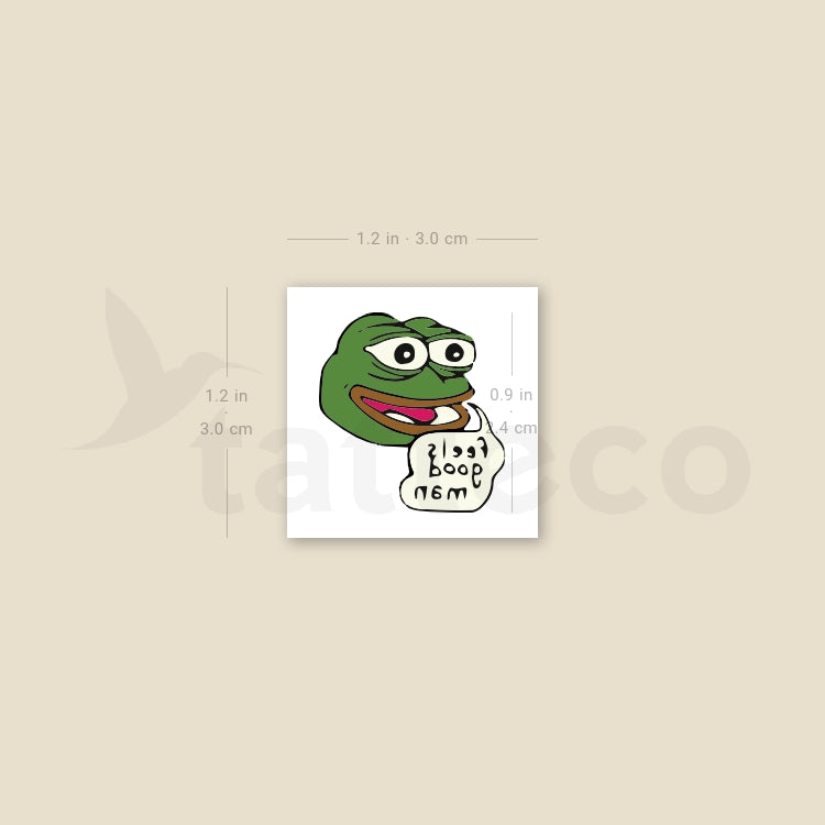 Tatuaje temporal de Pepe - Juego de 3