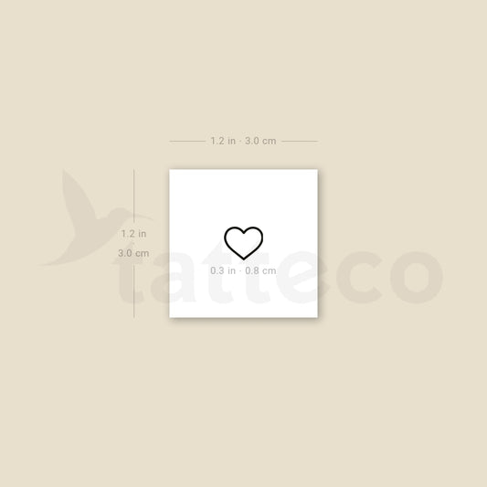 Tatuaje temporal de corazón pequeño (juego de 3)
