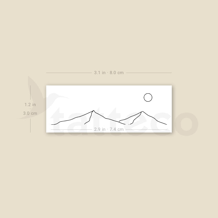 Mountain Temporary Tattoo By M3.Ink - Set of 3