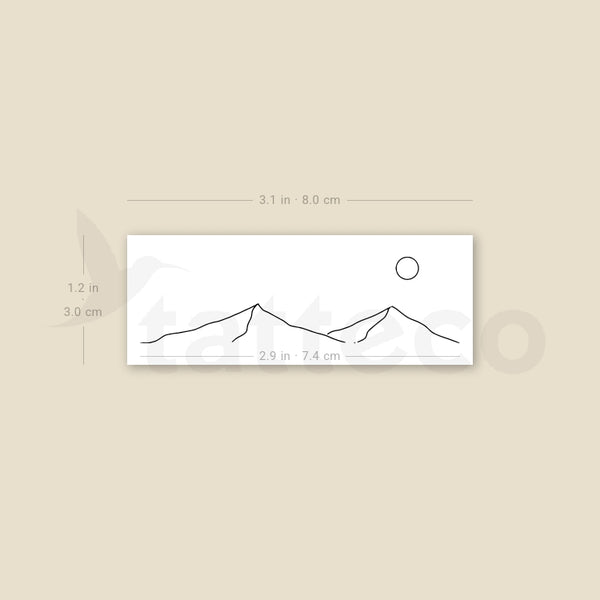 Mountain Temporary Tattoo By M3.Ink - Set of 3