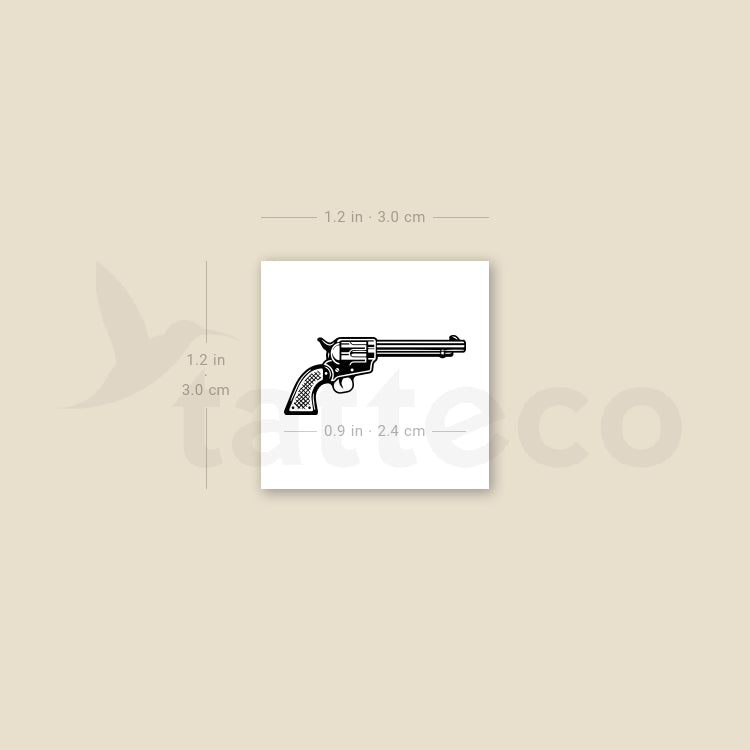 Revolver Temporary Tattoo - Set of 3