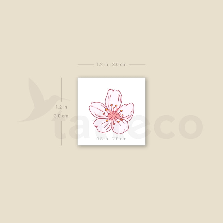 Cherry Blossom Temporary Tattoo - Set of 3