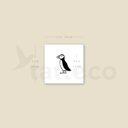 Tiny Puffin Temporary Tattoo - Set of 3
