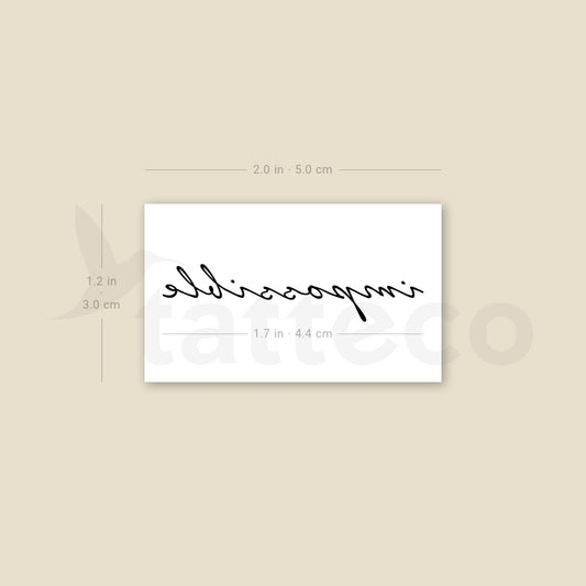 Impossible Temporary Tattoo - Set of 3