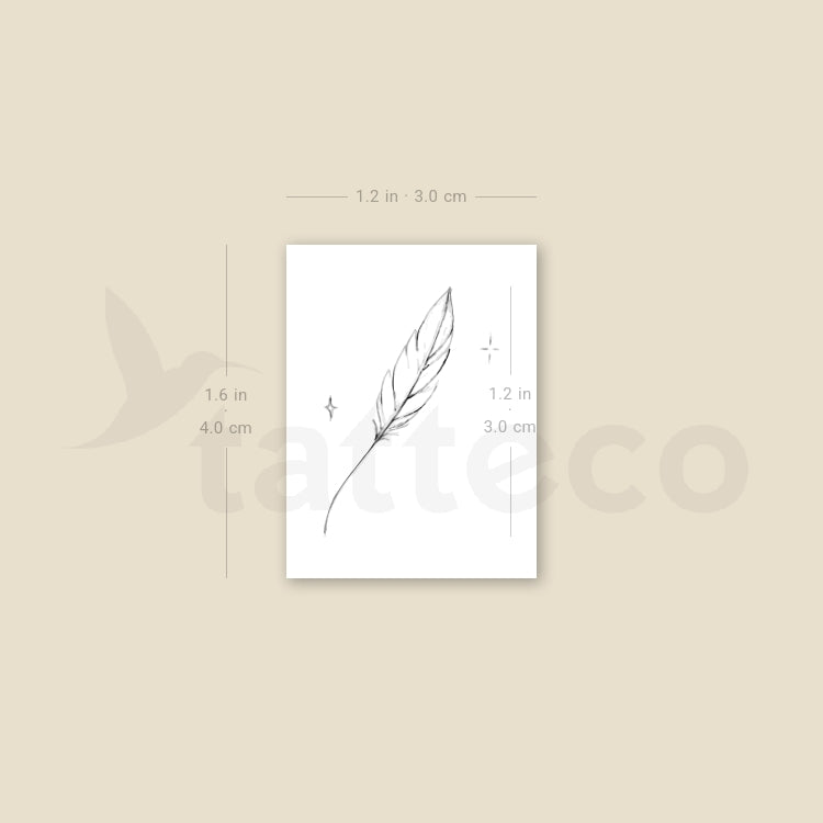 Feather By Stefano Mazza Temporary Tattoo - Set of 3