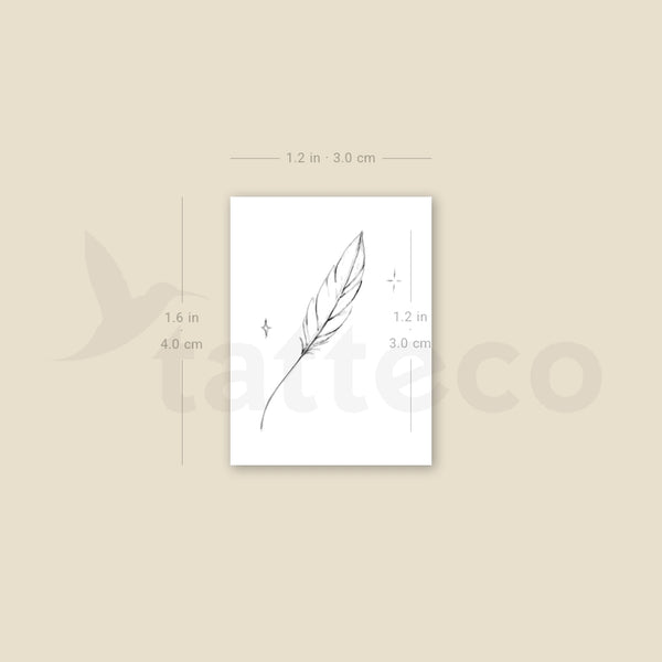 Feather By Stefano Mazza Temporary Tattoo - Set of 3