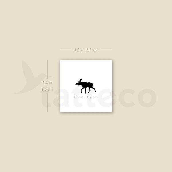 Tiny Moose Temporary Tattoo - Set of 3
