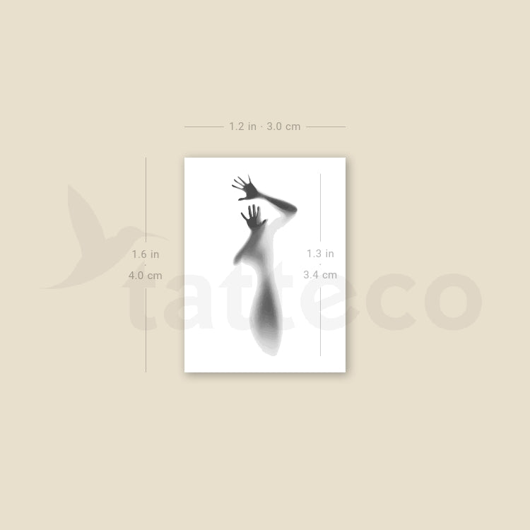 Tatuaje temporal de silueta humana - Juego de 3