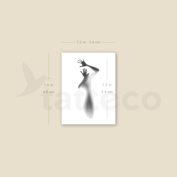 Human Silhouette Temporary Tattoo - Set of 3