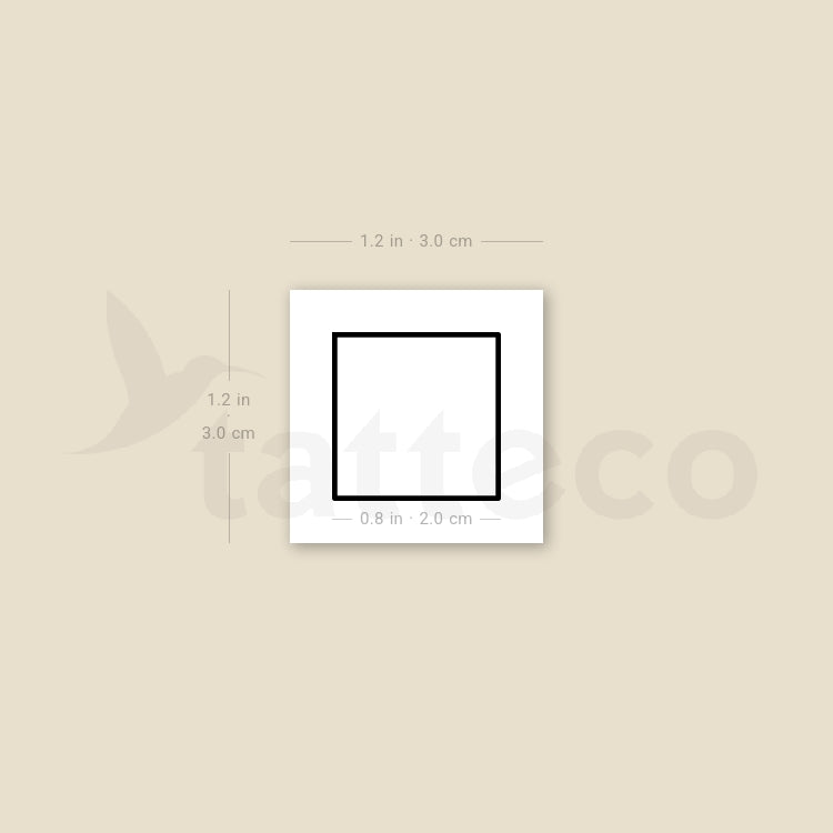 Square Temporary Tattoo - Set of 3