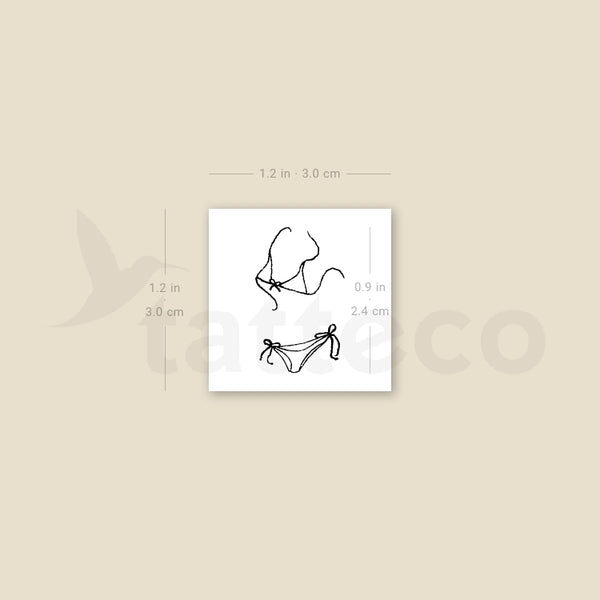 Little Bikini Temporary Tattoo - Set of 3