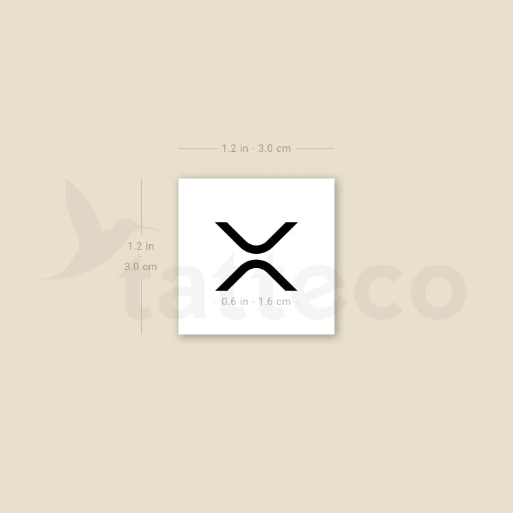 XRP Logo Temporary Tattoo - Set of 3