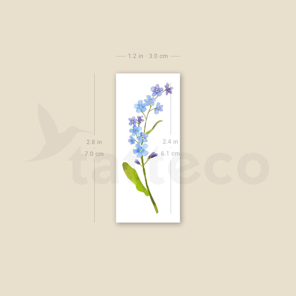 Forget-me-not Temporary Tattoo - Set of 3