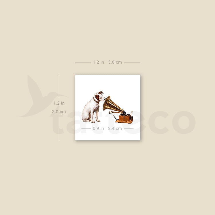 His Master's Voice Temporary Tattoo - Set of 3