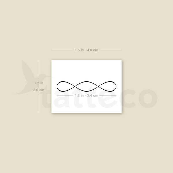 Double Infinity Symbol Temporary Tattoo - Set of 3