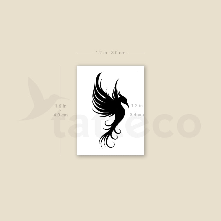 Phoenix Temporary Tattoo - Set of 3