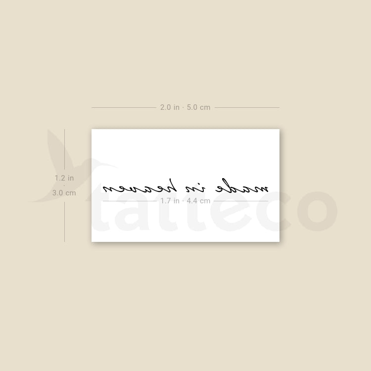 Made In Heaven Temporary Tattoo - Set of 3