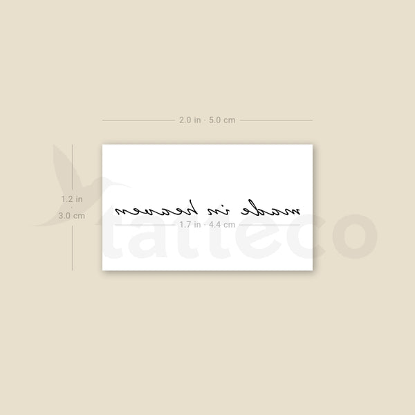 Made In Heaven Temporary Tattoo - Set of 3