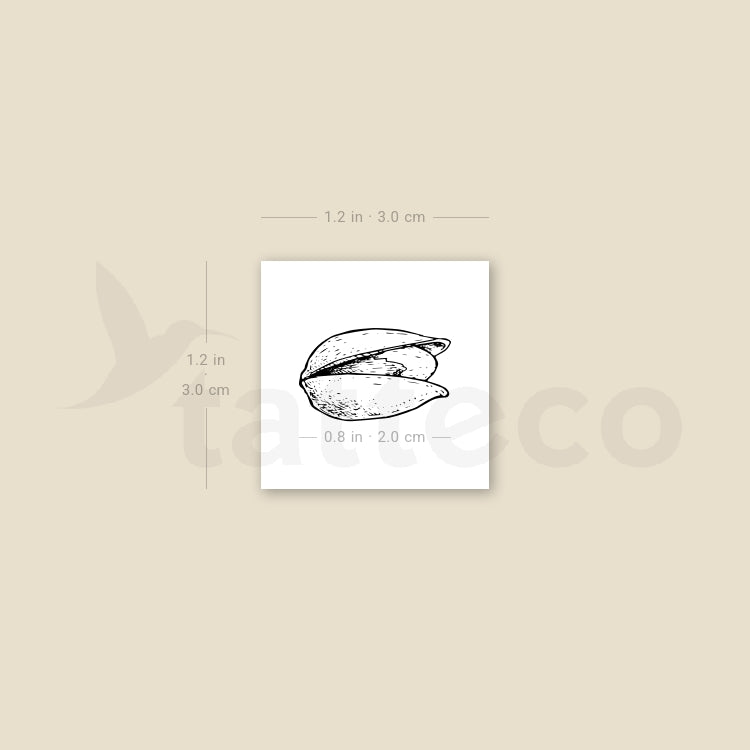 Fine Line Pistachio Temporary Tattoo - Set of 3