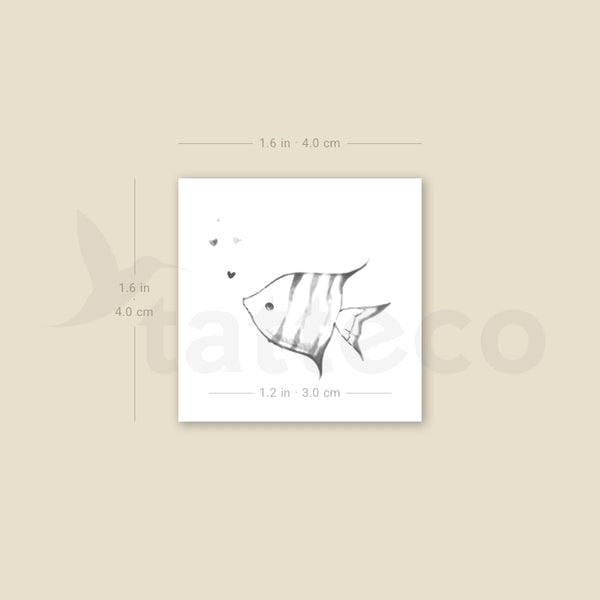 Fish By Stefano Mazza Temporary Tattoo - Set of 3