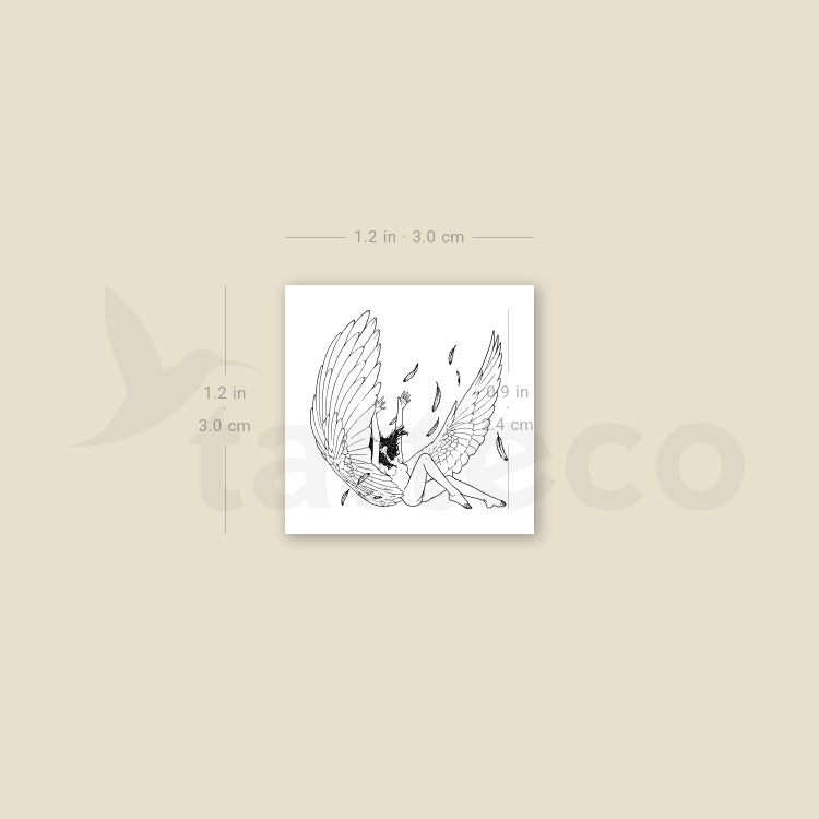 Fallen Angel Temporary Tattoo - Set of 3