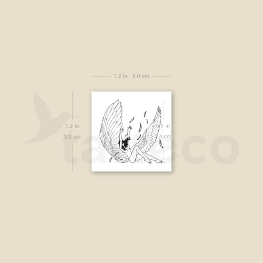 Fallen Angel Temporary Tattoo - Set of 3