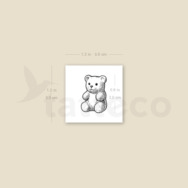 Gummy Bear Temporary Tattoo - Set of 3