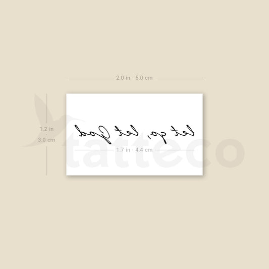 Let Go, Let God Temporary Tattoo - Set of 3