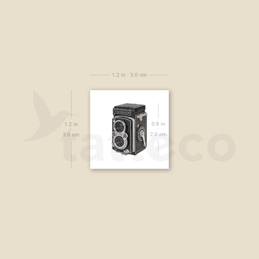 Rolleiflex Camera Temporary Tattoo - Set of 3