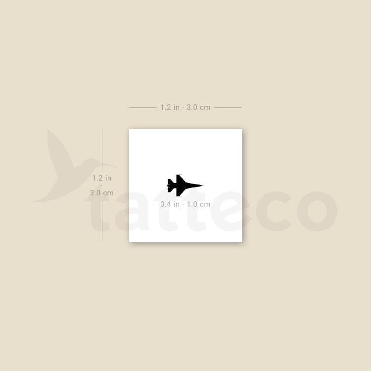Jet Fighter Temporary Tattoo - Set of 3
