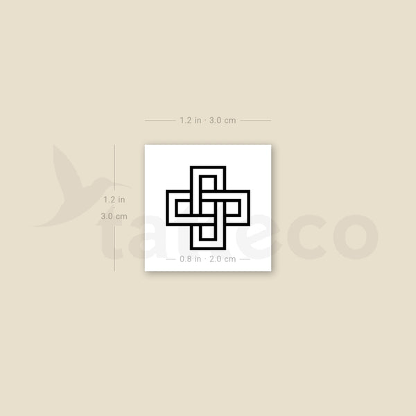 Squared Solomon's Knot Temporary Tattoo - Set of 3