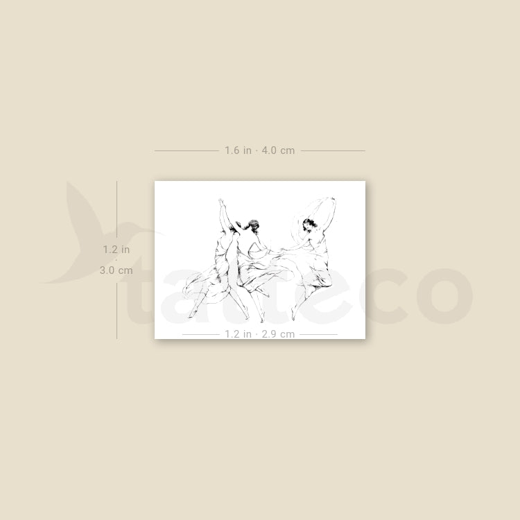 Andante Temporary Tattoo - Set of 3