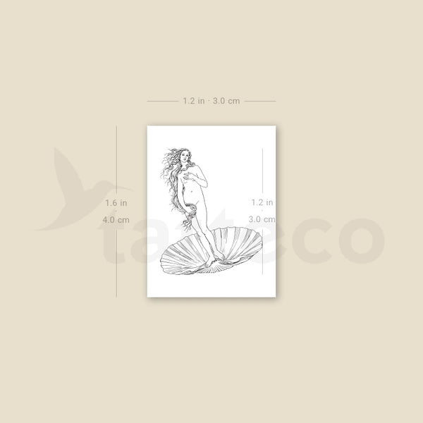 Venus Botticelli Temporary Tattoo - Set of 3