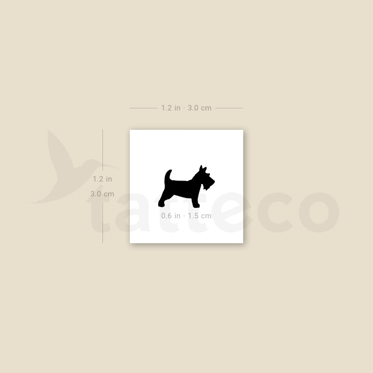 Tatuaje temporal de terrier escocés - Juego de 3