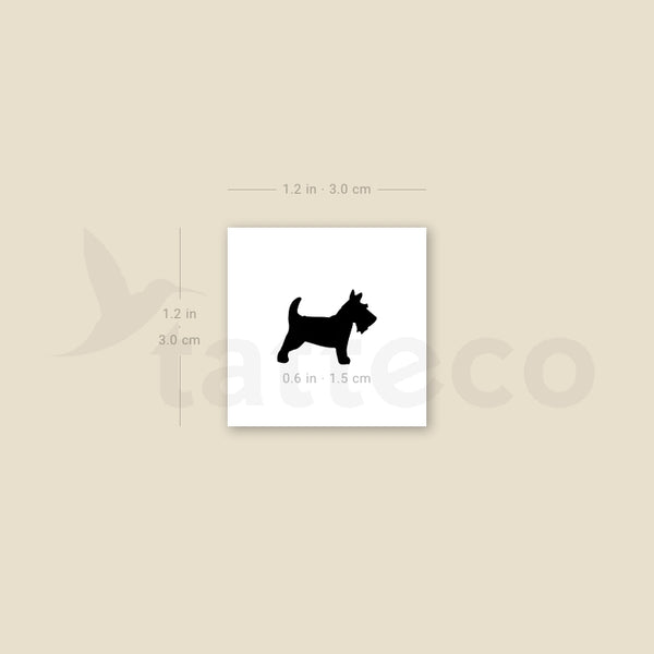 Scottish Terrier Temporary Tattoo - Set of 3