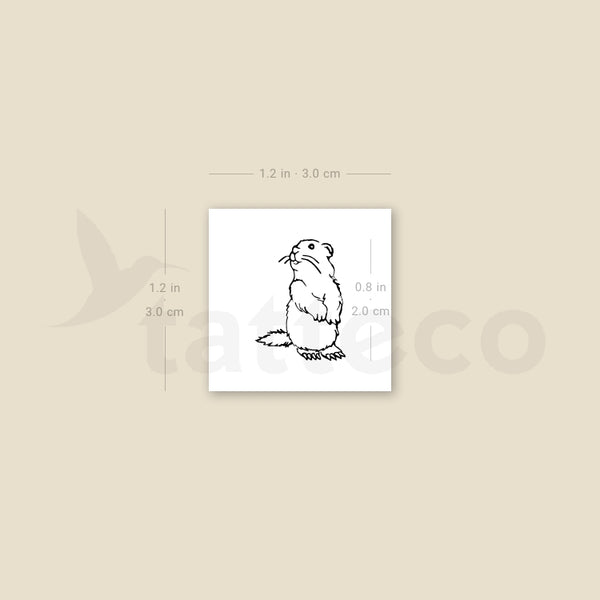 Marmot Temporary Tattoo - Set of 3