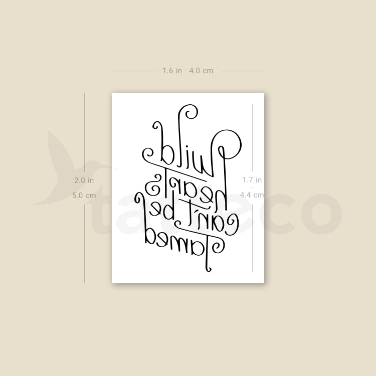 Wild Hearts Can't Be Tamed Temporary Tattoo - Set of 3