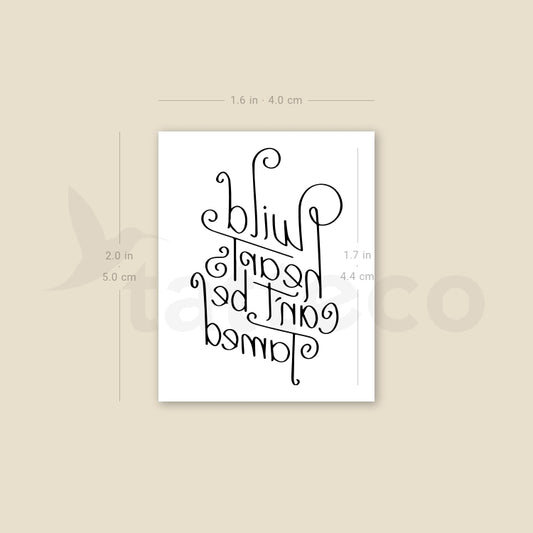 Wild Hearts Can't Be Tamed Temporary Tattoo - Set of 3