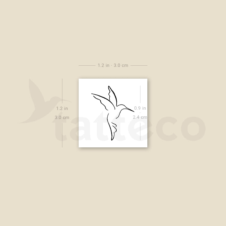 Tatuaje temporal de colibrí - Juego de 3