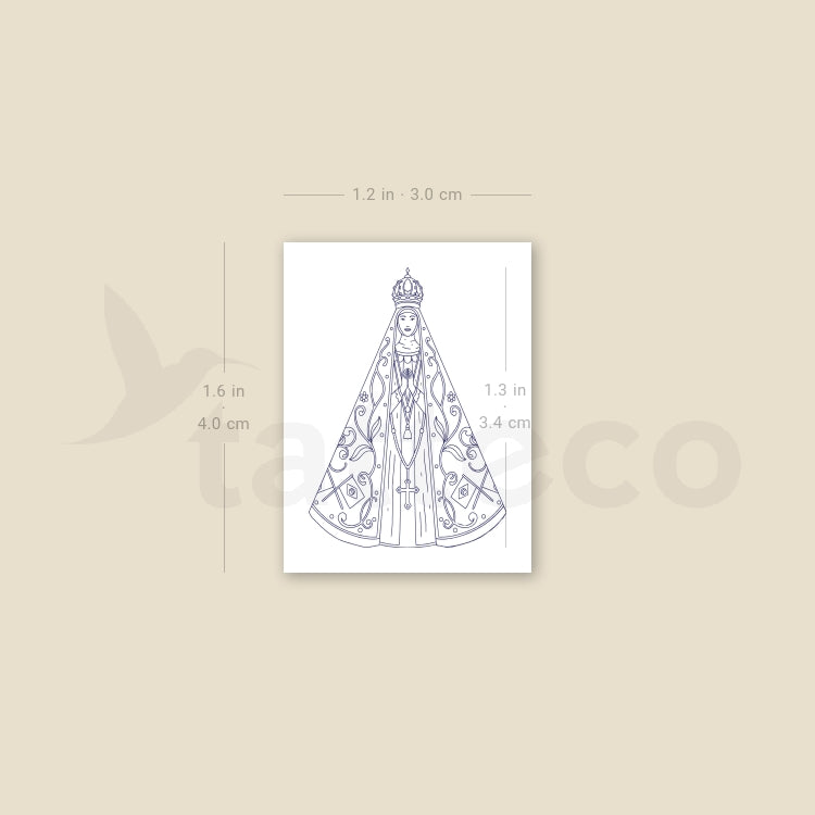 Nossa Senhora Aparecida Temporary Tattoo - Set of 3