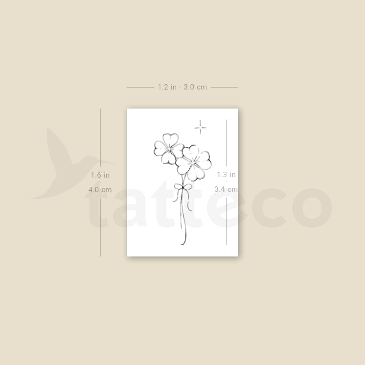 Clovers By Stefano Mazza Temporary Tattoo - Set of 3