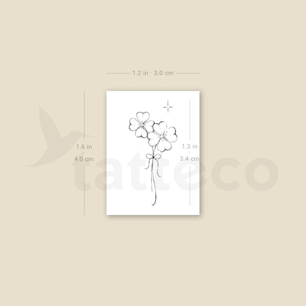 Clovers By Stefano Mazza Temporary Tattoo - Set of 3