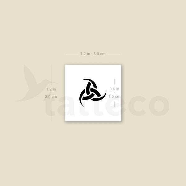 Little Triple Horn Of Odin Temporary Tattoo - Set of 3