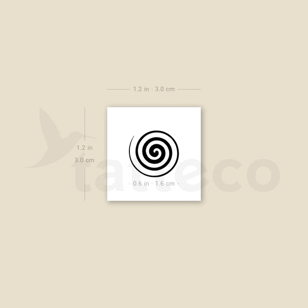 Little Spiral Temporary Tattoo - Set of 3