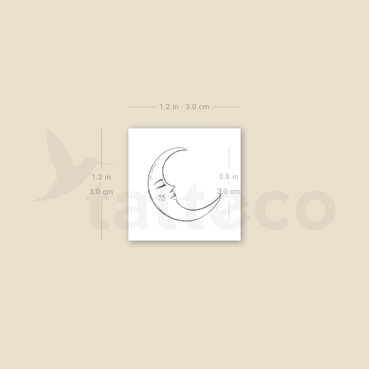 Crescent Moon By Stefano Mazza Temporary Tattoo - Set of 3